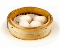 B18. Shrimp Dumplings with Green Chives (12 pcs) 韭菜蝦饺
